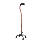 Maxbell Maxbell Quad Cane Anti Slip for Men Women for Extra Stability with Four Pronged Base bronze bent