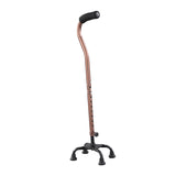 Maxbell Maxbell Quad Cane Anti Slip for Men Women for Extra Stability with Four Pronged Base bronze bent