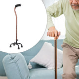 Maxbell Maxbell Quad Cane Anti Slip for Men Women for Extra Stability with Four Pronged Base bronze bent