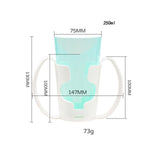 Maxbell Maxbell Elderly Nursing Cup Father Day Cup Independence Cup for Disabled Elderly Mom White Blue