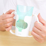 Maxbell Maxbell Elderly Nursing Cup Father Day Cup Independence Cup for Disabled Elderly Mom White Blue