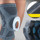 Maxbell Maxbell Knee Brace Elastic Flexible Knee Protection for Running Weightlifting Soccer Gray L