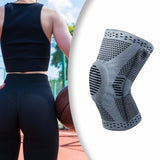 Maxbell Maxbell Knee Brace Elastic Flexible Knee Protection for Running Weightlifting Soccer Gray L