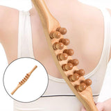 Maxbell Maxbell Wood Massage Tool Handheld Manual Lightweight with 12 Beads for Neck Leg SPA