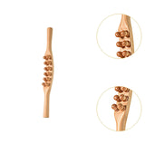 Maxbell Maxbell Wood Massage Tool Handheld Manual Lightweight with 12 Beads for Neck Leg SPA