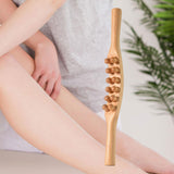 Maxbell Maxbell Wood Massage Tool Handheld Manual Lightweight with 12 Beads for Neck Leg SPA