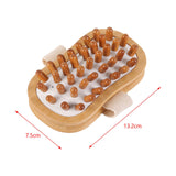 Maxbell Maxbell Wooden Massage Body Brush Body Brush Air Cushion Brush for SPA Legs Shoulder White