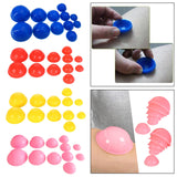 Maxbell 12 Pieces Silicone Vacuum Cupping Cup Flexible Accessory Silicone Can Puller blue