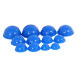 Maxbell 12 Pieces Silicone Vacuum Cupping Cup Flexible Accessory Silicone Can Puller blue