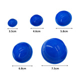 Maxbell 12 Pieces Silicone Vacuum Cupping Cup Flexible Accessory Silicone Can Puller blue