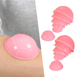 Maxbell 12 Pieces Silicone Vacuum Cupping Cup Flexible Accessory Silicone Can Puller pink