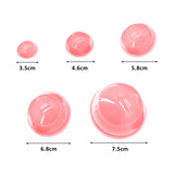 Maxbell 12 Pieces Silicone Vacuum Cupping Cup Flexible Accessory Silicone Can Puller pink