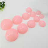 Maxbell 12 Pieces Silicone Vacuum Cupping Cup Flexible Accessory Silicone Can Puller pink