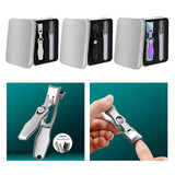 Maxbell Maxbell Nail Clippers Nail File Set 2 in 1 Portable Manicure Pedicure Set for Family silvery
