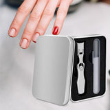 Maxbell Maxbell Nail Clippers Nail File Set 2 in 1 Portable Manicure Pedicure Set for Family silvery