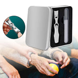 Maxbell Maxbell Nail Clippers Nail File Set 2 in 1 Portable Manicure Pedicure Set for Family silvery