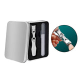 Maxbell Maxbell Nail Clippers Nail File Set 2 in 1 Portable Manicure Pedicure Set for Family silvery