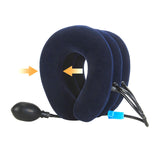 Maxbell Maxbell 3 Tier Neck Traction Inflatable Compact Tractor for Home Use Travel Elderly blue