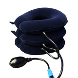 Maxbell Maxbell 3 Tier Neck Traction Inflatable Compact Tractor for Home Use Travel Elderly blue