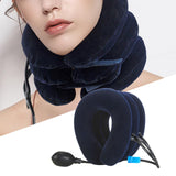 Maxbell Maxbell 3 Tier Neck Traction Inflatable Compact Tractor for Home Use Travel Elderly blue