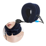 Maxbell Maxbell 3 Tier Neck Traction Inflatable Compact Tractor for Home Use Travel Elderly blue