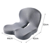 Maxbell Maxbell Chair Cushion Tailbone Cushion Breathable Back Support Multiuse Seat Cushion Light Gray