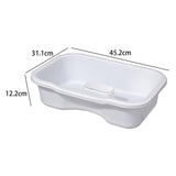Maxbell Maxbell Shampoo Bowl for Bedside Hair Washing Tray for Bedridden Seniors Handicapped white