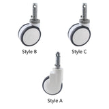 Maxbell Swivel Stem Caster Transport Castors Wheel for Hospital Beds Mop Bucket Cart Style A