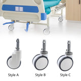 Maxbell Swivel Stem Caster Transport Castors Wheel for Hospital Beds Mop Bucket Cart Style A