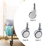 Maxbell Swivel Stem Caster Transport Castors Wheel for Hospital Beds Mop Bucket Cart Style A