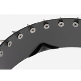 Maxbell Maxbell Studded Biker Glasses Studded Sunglasses for Beach Party Music Festival 10 Rivet Black Gray