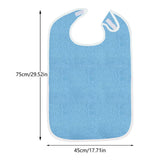 Maxbell Maxbell 3Pcs Adult Bibs Reusable Large Adult Feeding Bibs for Elderly Unisex Seniors azure color