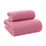 Maxbell Towel and Bath Towel Set Quick Dry Breathable Wash Cloth for Shower Yoga Deep pink