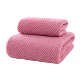 Maxbell Towel and Bath Towel Set Quick Dry Breathable Wash Cloth for Shower Yoga Deep pink