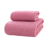 Maxbell Towel and Bath Towel Set Quick Dry Breathable Wash Cloth for Shower Yoga Deep pink