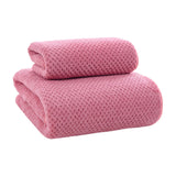 Maxbell Towel and Bath Towel Set Quick Dry Breathable Wash Cloth for Shower Yoga Deep pink