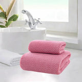 Maxbell Towel and Bath Towel Set Quick Dry Breathable Wash Cloth for Shower Yoga Deep pink