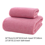 Maxbell Towel and Bath Towel Set Quick Dry Breathable Wash Cloth for Shower Yoga Deep pink