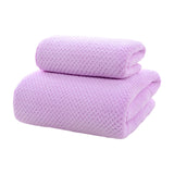 Maxbell Towel and Bath Towel Set Quick Dry Breathable Wash Cloth for Shower Yoga Violet