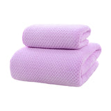 Maxbell Towel and Bath Towel Set Quick Dry Breathable Wash Cloth for Shower Yoga Violet