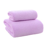 Maxbell Towel and Bath Towel Set Quick Dry Breathable Wash Cloth for Shower Yoga Violet