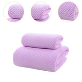 Maxbell Towel and Bath Towel Set Quick Dry Breathable Wash Cloth for Shower Yoga Violet