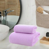 Maxbell Towel and Bath Towel Set Quick Dry Breathable Wash Cloth for Shower Yoga Violet