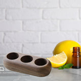 Maxbell Essential Oil Rack 3 Slots Collection Shelf Tray Wooden Essential Oil Holder