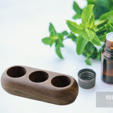 Maxbell Essential Oil Rack 3 Slots Collection Shelf Tray Wooden Essential Oil Holder