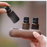 Maxbell Essential Oil Rack 3 Slots Collection Shelf Tray Wooden Essential Oil Holder