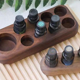 Maxbell Essential Oil Rack 3 Slots Collection Shelf Tray Wooden Essential Oil Holder