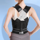Maxbell 2 Pieces Back Brace and Posture Corrector Comfortable Shoulder and Neck Support L