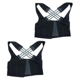 Maxbell 2 Pieces Back Brace and Posture Corrector Comfortable Shoulder and Neck Support L