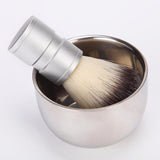 Maxbell Men Shaving Soap Bowl and Brush Kit for Valentine’S Day Gift Stainless Steel